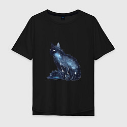 Мужская футболка оверсайз Космический кот