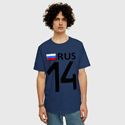 Футболка оверсайз мужская RUS 14, цвет: тёмно-синий — фото 2