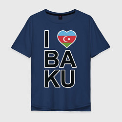 Футболка оверсайз мужская Baku, цвет: тёмно-синий