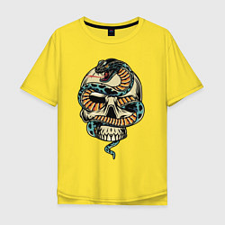 Мужская футболка оверсайз Snake&Skull