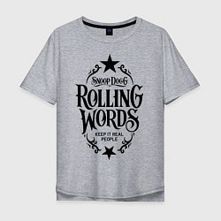 Мужская футболка оверсайз Snoop Dogg: Rolling Words