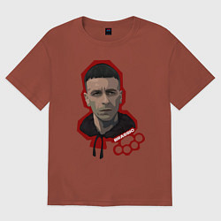 Футболка оверсайз мужская Голяк Brassic Винни Онил, цвет: кирпичный