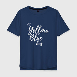 Мужская футболка оверсайз Yellow Blue Bus