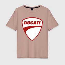 Мужская футболка оверсайз Ducati Logo Дукати Лого Z
