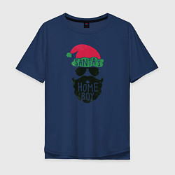 Футболка оверсайз мужская Santas Home Boy, цвет: тёмно-синий