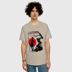 Футболка оверсайз мужская NIER AUTOMATA, цвет: миндальный — фото 2