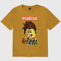 Футболка оверсайз мужская ROBLOX, цвет: горчичный