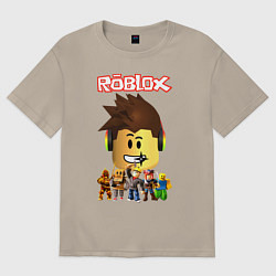 Футболка оверсайз мужская ROBLOX, цвет: миндальный