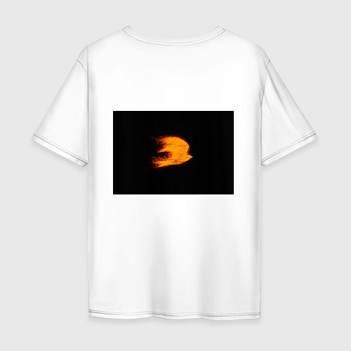 Мужская футболка оверсайз Огненная птица / Белый – фото 2