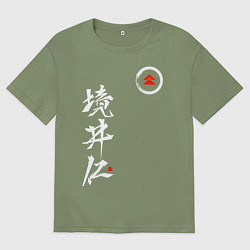 Футболка оверсайз мужская Ghost of Tsushima, цвет: авокадо