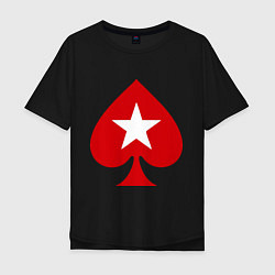 Футболка оверсайз мужская Покер Пики Poker Stars, цвет: черный