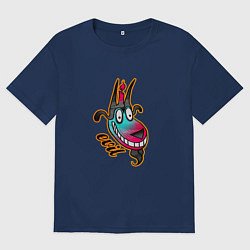 Футболка оверсайз мужская Злая козлина, цвет: тёмно-синий