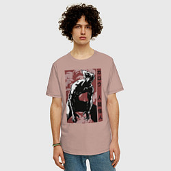 Футболка оверсайз мужская Garou, цвет: пыльно-розовый — фото 2