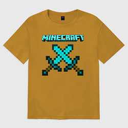 Футболка оверсайз мужская Minecraft, цвет: горчичный