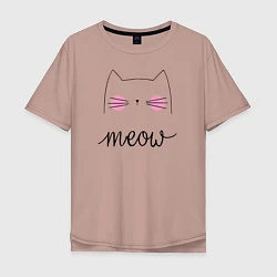 Мужская футболка оверсайз Meow