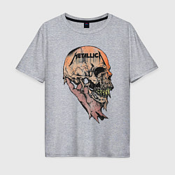Футболка оверсайз мужская Metallica art 04, цвет: меланж