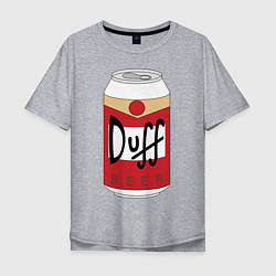 Футболка оверсайз мужская Duff Beer, цвет: меланж