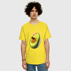 Футболка оверсайз мужская Авокадо, цвет: желтый — фото 2