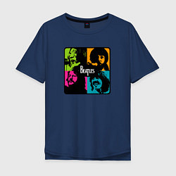 Мужская футболка оверсайз The Beatles в стиле Поп Арт