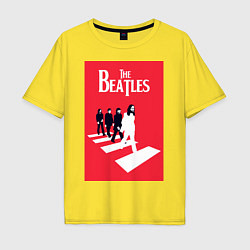 Футболка оверсайз мужская The Beatles, цвет: желтый
