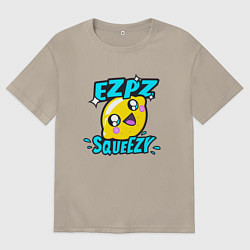 Мужская футболка оверсайз Easy Peasy Lemon Squeezy