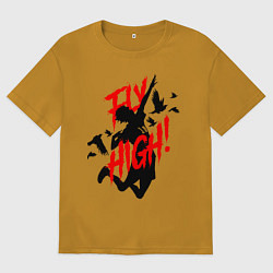 Мужская футболка оверсайз FLY HIGH! ВОЛЕЙБОЛ