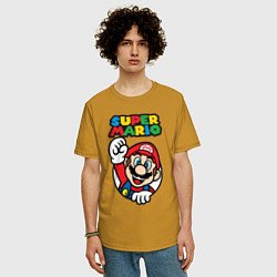 Футболка оверсайз мужская Mario, цвет: горчичный — фото 2