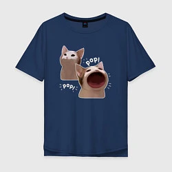 Мужская футболка оверсайз Cat Pop - Мем