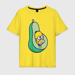 Мужская футболка оверсайз Гомер авокадо