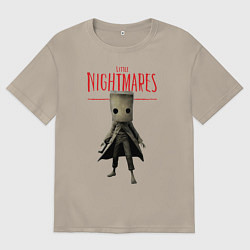 Футболка оверсайз мужская Little Nightmares, цвет: миндальный