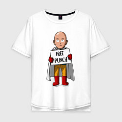 Футболка оверсайз мужская One-Punch Man, цвет: белый