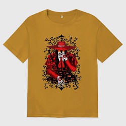 Футболка оверсайз мужская Hellsing Хеллсинг, цвет: горчичный