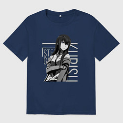 Футболка оверсайз мужская Kurisu Makise, цвет: тёмно-синий