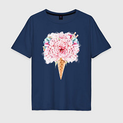 Мужская футболка оверсайз Flowers ice cream