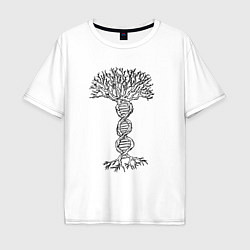 Мужская футболка оверсайз ДНК Дерево DNA Tree