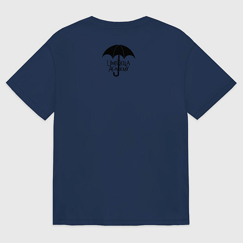 Мужская футболка оверсайз Белая Скрипка / Тёмно-синий – фото 2