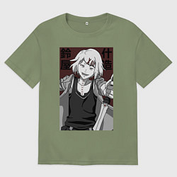 Футболка оверсайз мужская Джузо Сузуя, цвет: авокадо