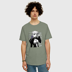 Футболка оверсайз мужская Сэйбер, цвет: авокадо — фото 2