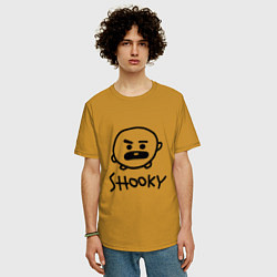 Футболка оверсайз мужская SHOOKY BTS, цвет: горчичный — фото 2