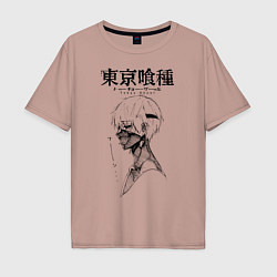Мужская футболка оверсайз Токийский гуль Кен Канеки