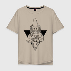 Футболка оверсайз мужская Gnome Chompski Astronaut, цвет: миндальный