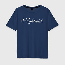 Футболка оверсайз мужская Nightwish Logo Найтвиш Z, цвет: тёмно-синий