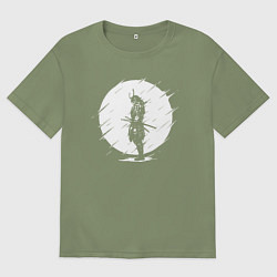 Футболка оверсайз мужская САМУРАИ SAMURAI, цвет: авокадо