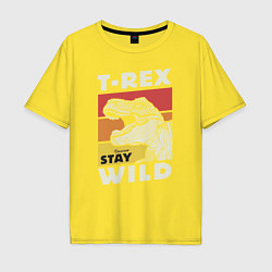 Футболка оверсайз мужская T-rex wild, цвет: желтый