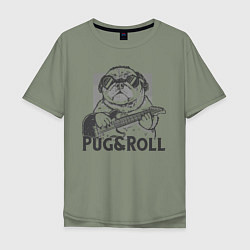 Мужская футболка оверсайз Pug & Roll