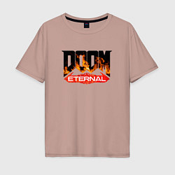 Мужская футболка оверсайз DOOM Eternal логотип