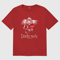 Футболка оверсайз мужская DEATH NOTE ТЕТРАДЬ СМЕРТИ, цвет: красный