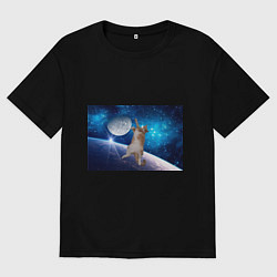 Мужская футболка оверсайз Кисулькин в космосе