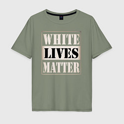 Мужская футболка оверсайз White lives matters