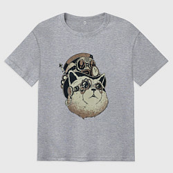 Мужская футболка оверсайз Steampunk кот